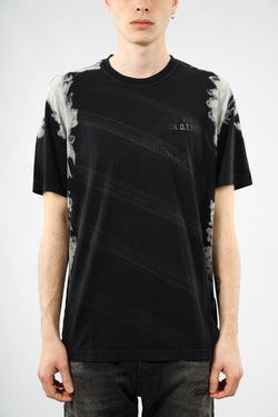 DIESEL T-shirt t-just effetto bleach in cotone