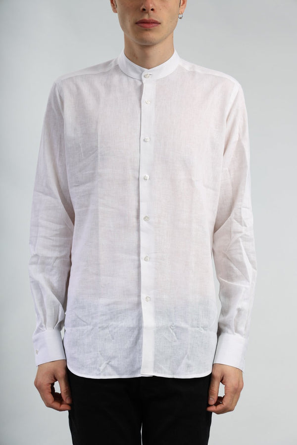 KARL LAGERFELD Camicia corana in misto lino