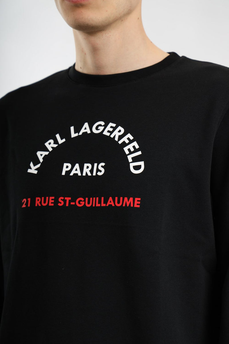 KARL LAGERFELD Felpa con logo in cotone