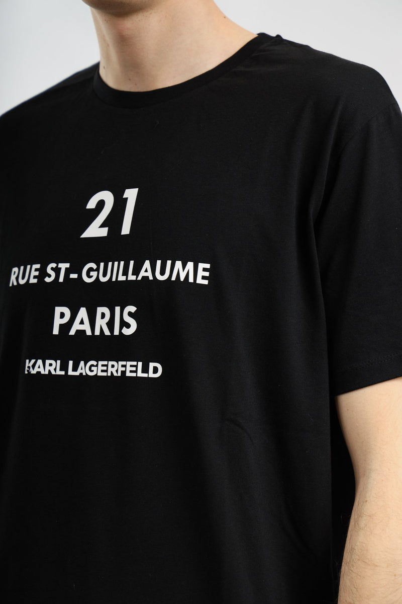 KARL LAGERFELD T-shirt con logo in cotone