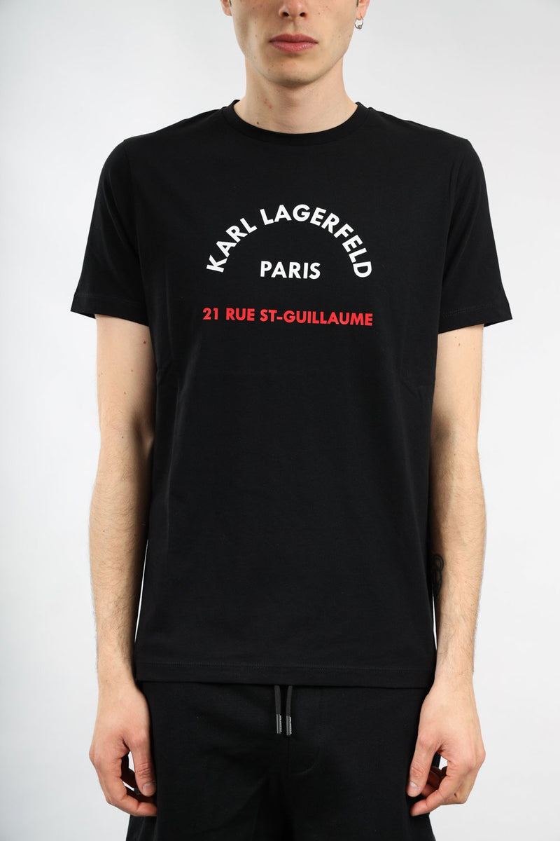 KARL LAGERFELD T-shirt con logo in cotone