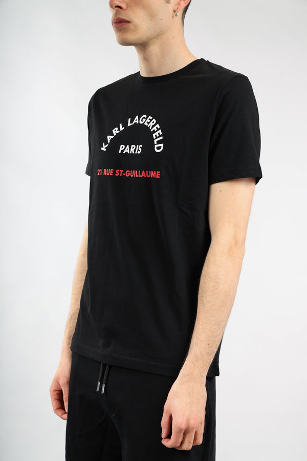 KARL LAGERFELD T-shirt con logo in cotone