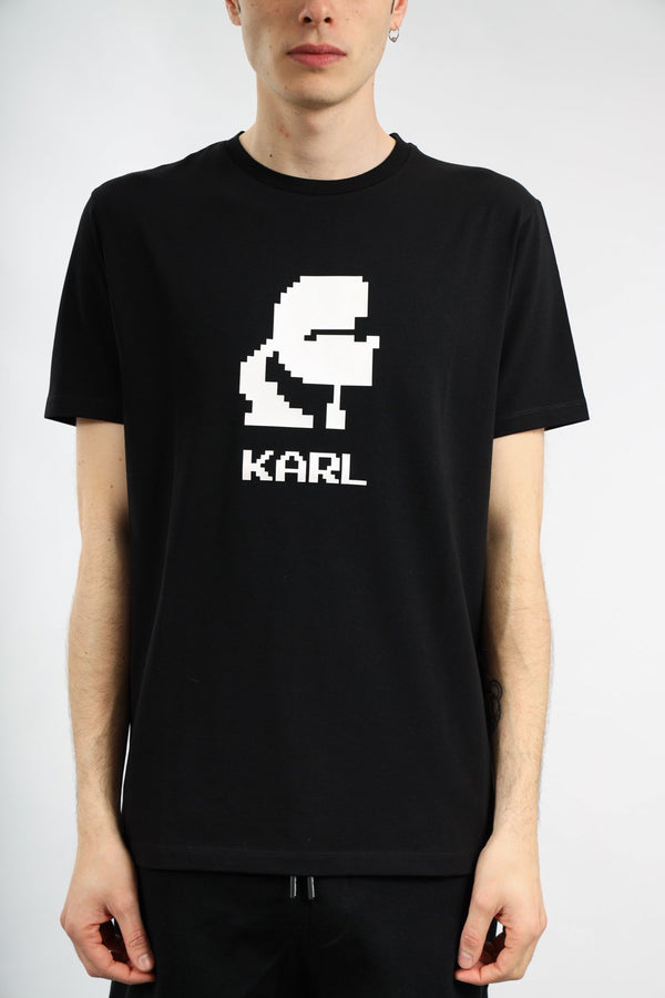 KARL LAGERFELD T-shirt con logo in cotone