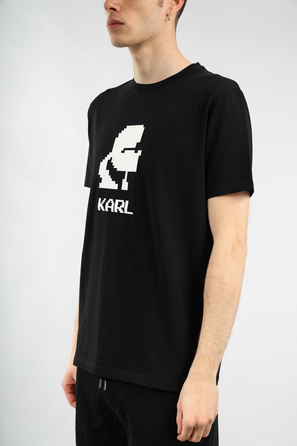 KARL LAGERFELD T-shirt con logo in cotone