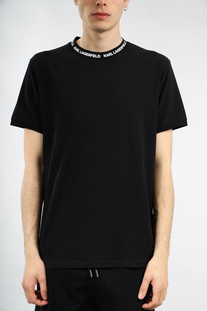 KARL LAGERFELD T-shirt con logo in cotone