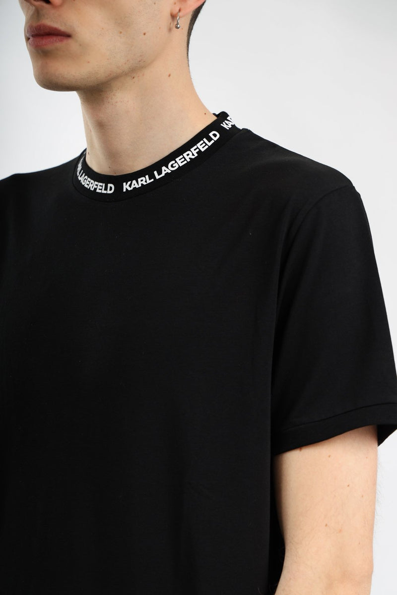 KARL LAGERFELD T-shirt con logo in cotone