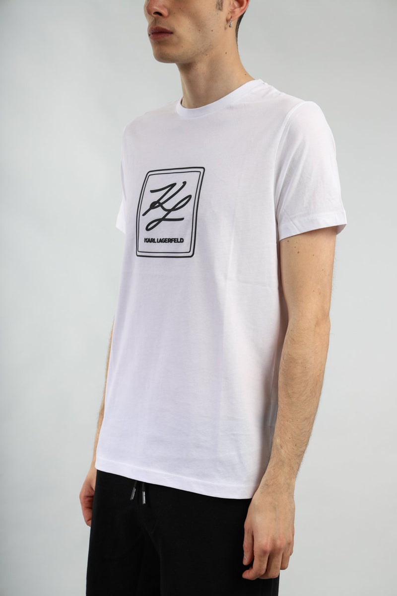 KARL LAGERFELD T-shirt con logo in cotone