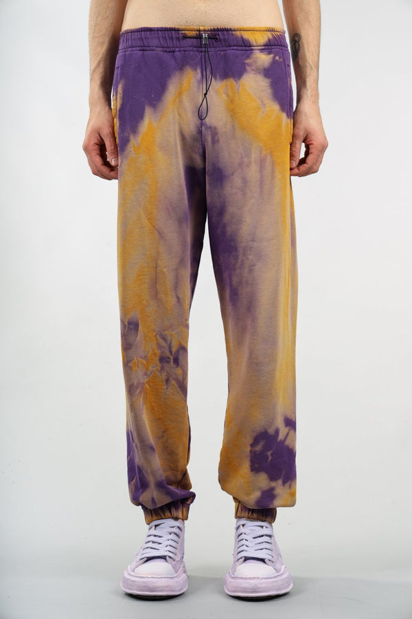 BONSAI Pantaloni jogging effetto tie dye in cotone