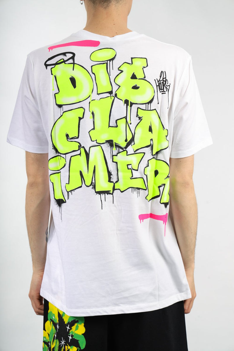 DISCLAIMER T-shirt con stampa in cotone