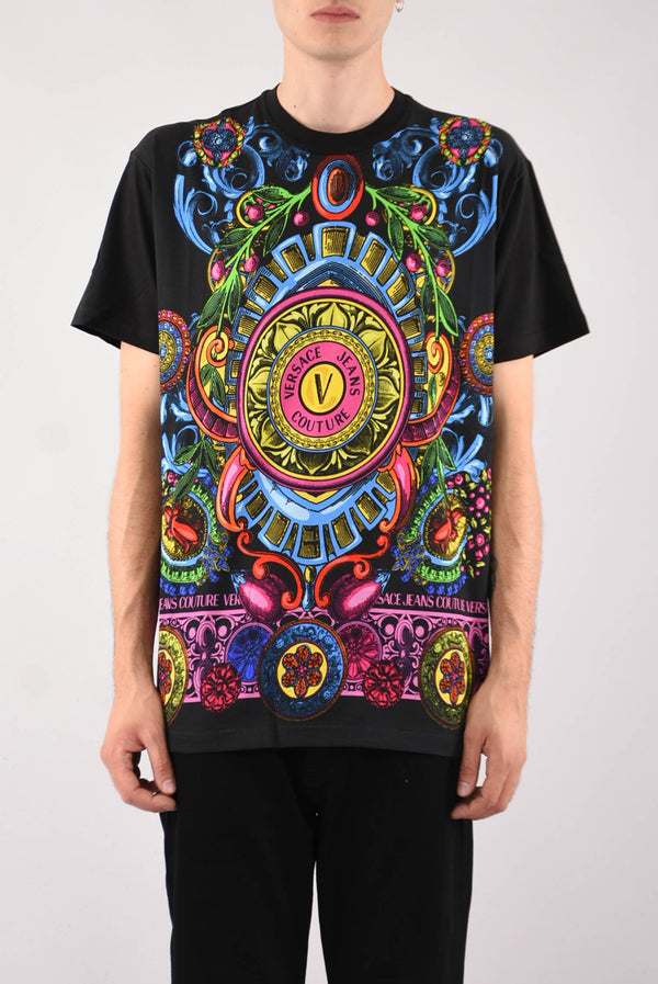 VERSACE JEANS COUTURE T-shirt stampa barocca