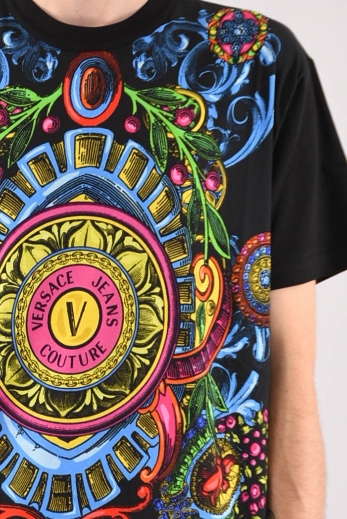 VERSACE JEANS COUTURE T-shirt stampa barocca