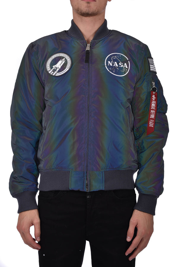 ALPHA INDUSTRIES BOMBER MA-1 VF NASA RAINBOW REF