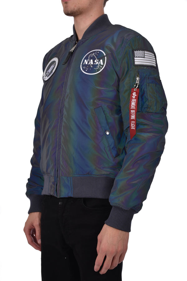 ALPHA INDUSTRIES BOMBER MA-1 VF NASA RAINBOW REF