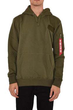 ALPHA INDUSTRIES FELPA CON CAPPUCCIO RED STRIPE