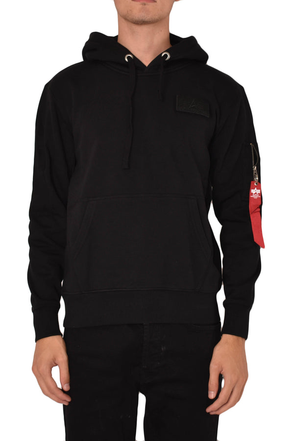 ALPHA INDUSTRIES FELPA CON CAPPUCCIO RED STRIPE