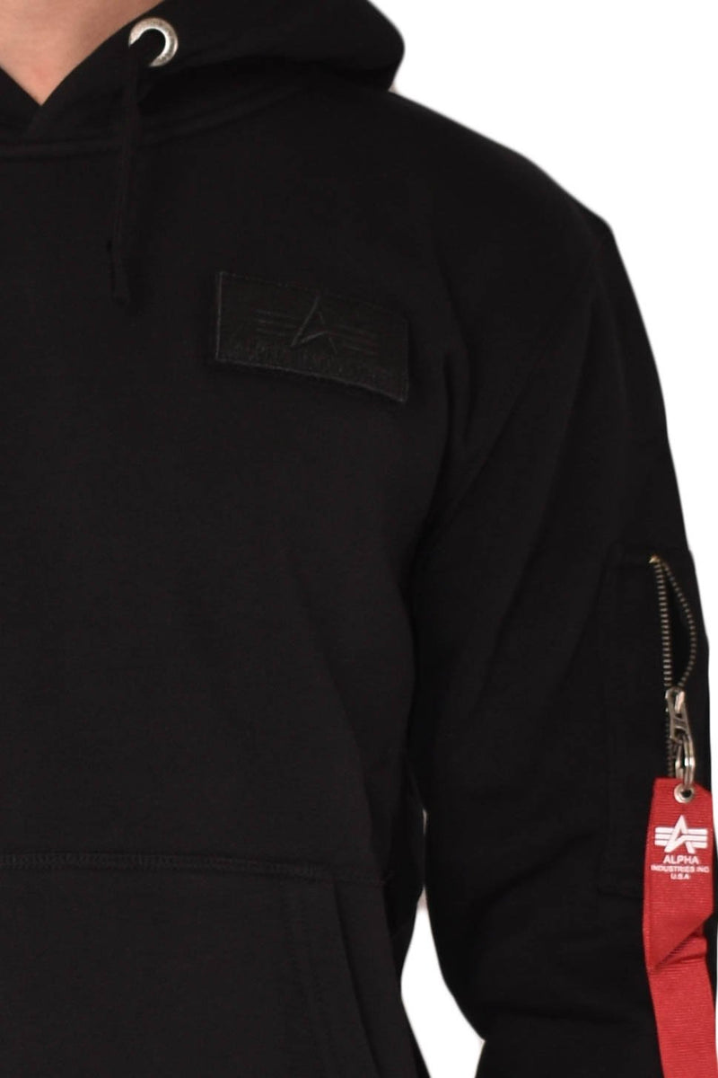 ALPHA INDUSTRIES FELPA CON CAPPUCCIO RED STRIPE