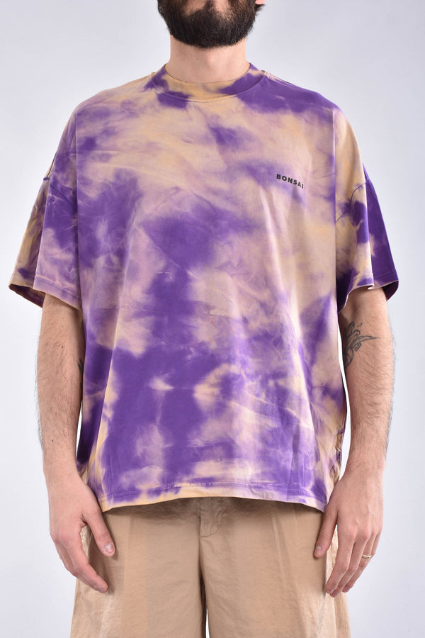 BONSAI T-shirt effetto tie dye in cotone