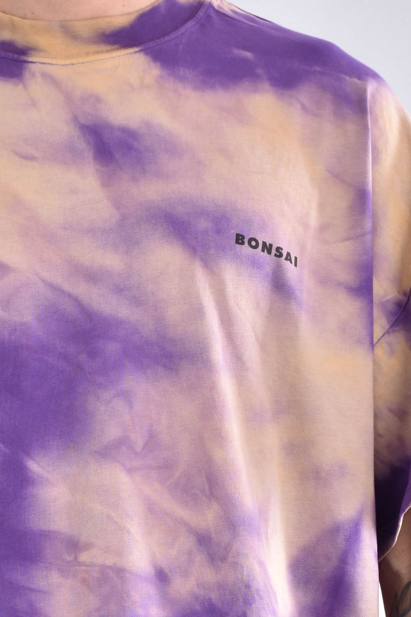 BONSAI T-shirt effetto tie dye in cotone