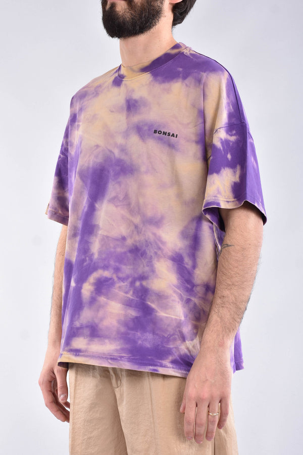 BONSAI T-shirt effetto tie dye in cotone