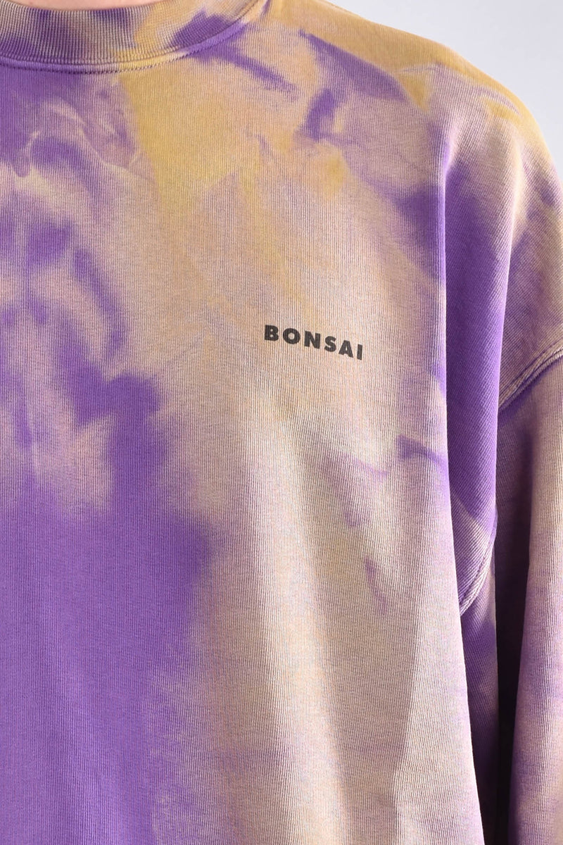 BONSAI Felpa effetto tie dye in cotone