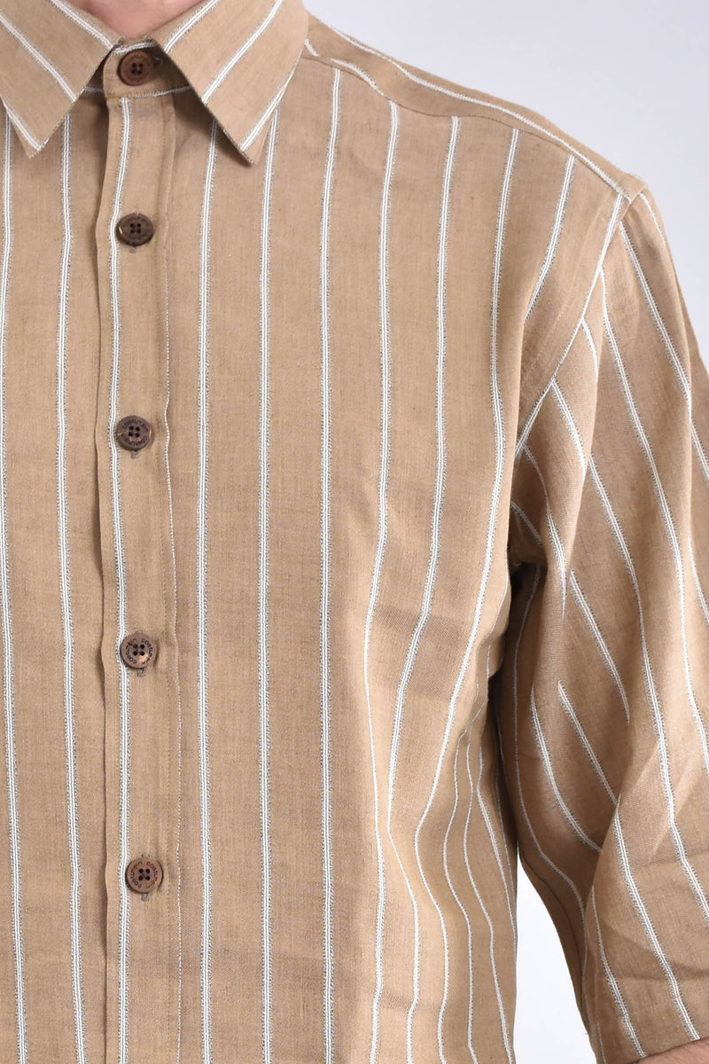 COSTUMEIN CONCEPT Camicia rigata in misto lino