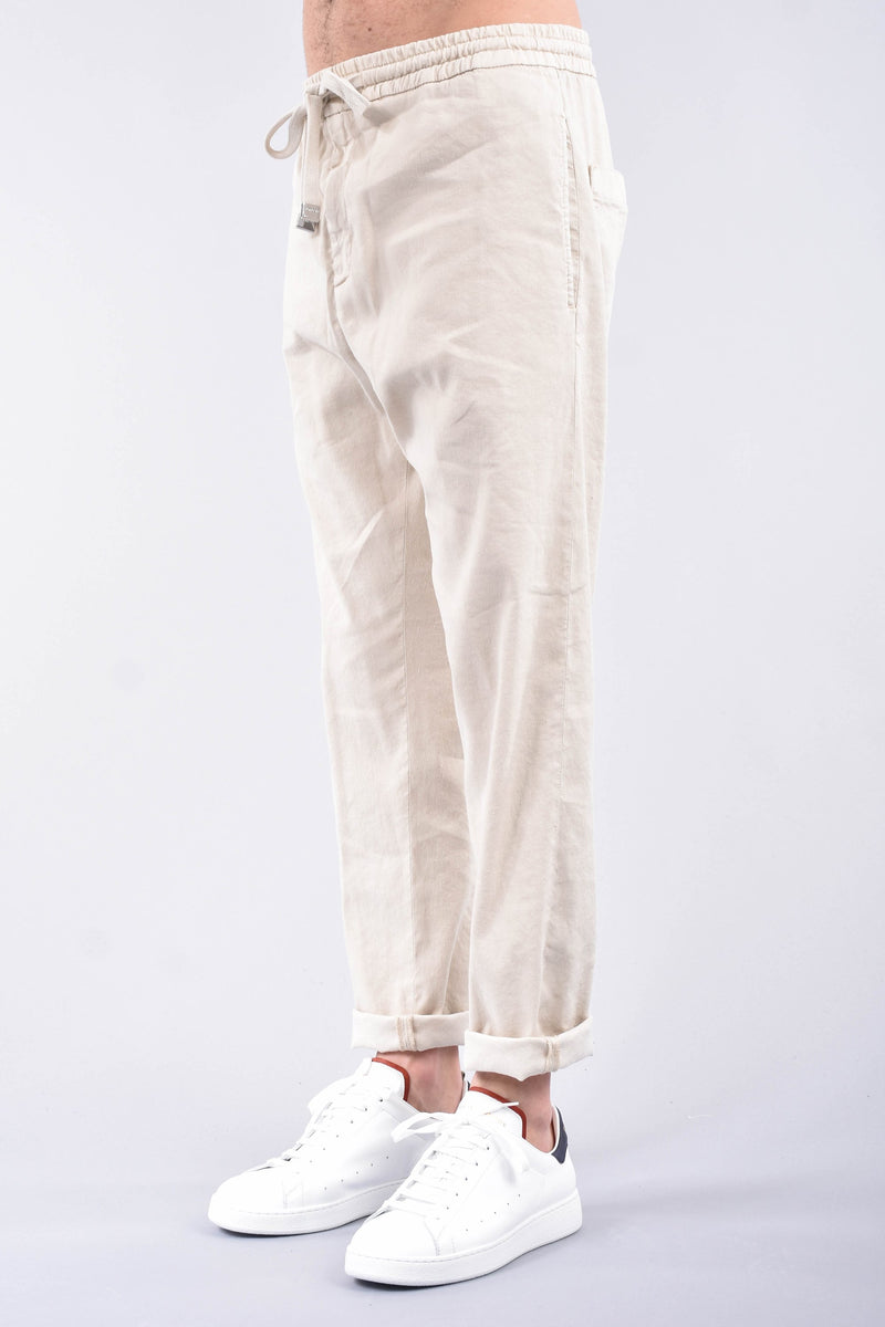 DONDUP Pantaloni dom jogging in lino