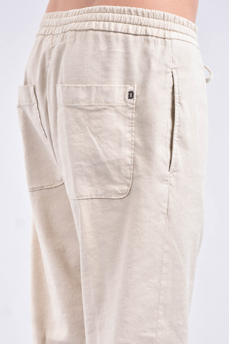 DONDUP Pantaloni dom jogging in lino