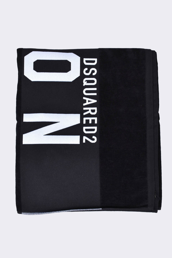 DSQUARED Telo mare ICON con logo in cotone