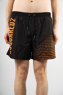 DSQUARED2 Costume boxer midi con stampa