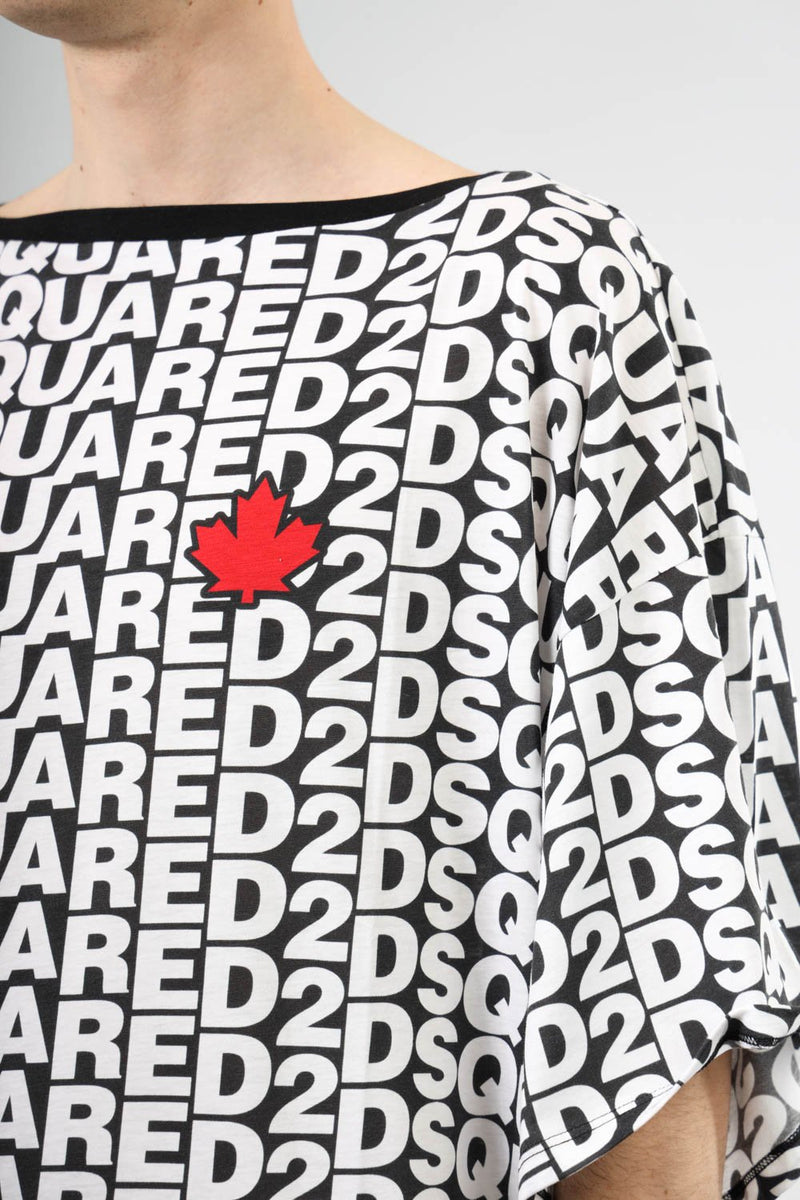 DSQUARED T-shirt con stampa in cotone