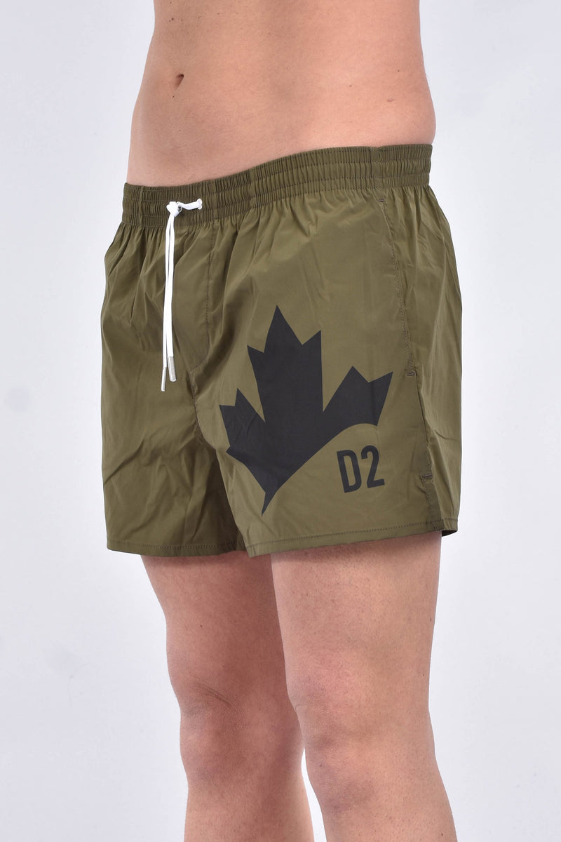 DSQUARED2 Costume boxer midi con stampa