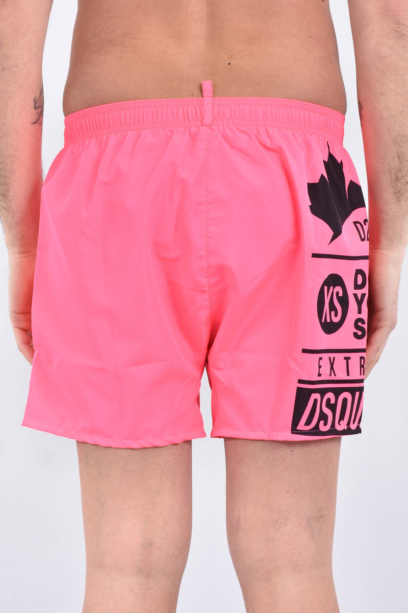 DSQUARED2 Costume boxer midi con stampa