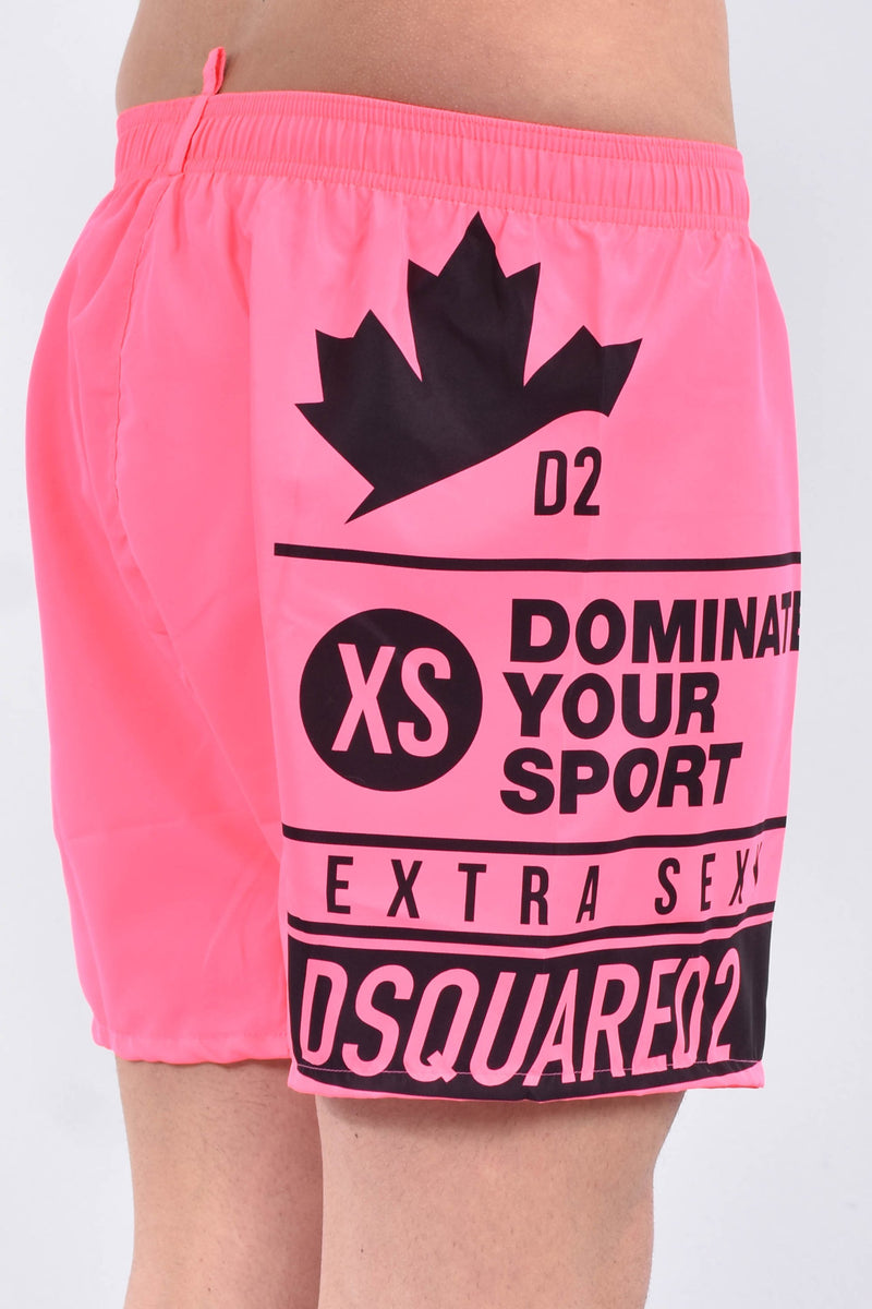 DSQUARED2 Costume boxer midi con stampa