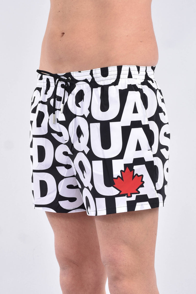 DSQUARED2 Costume boxer midi con stampa