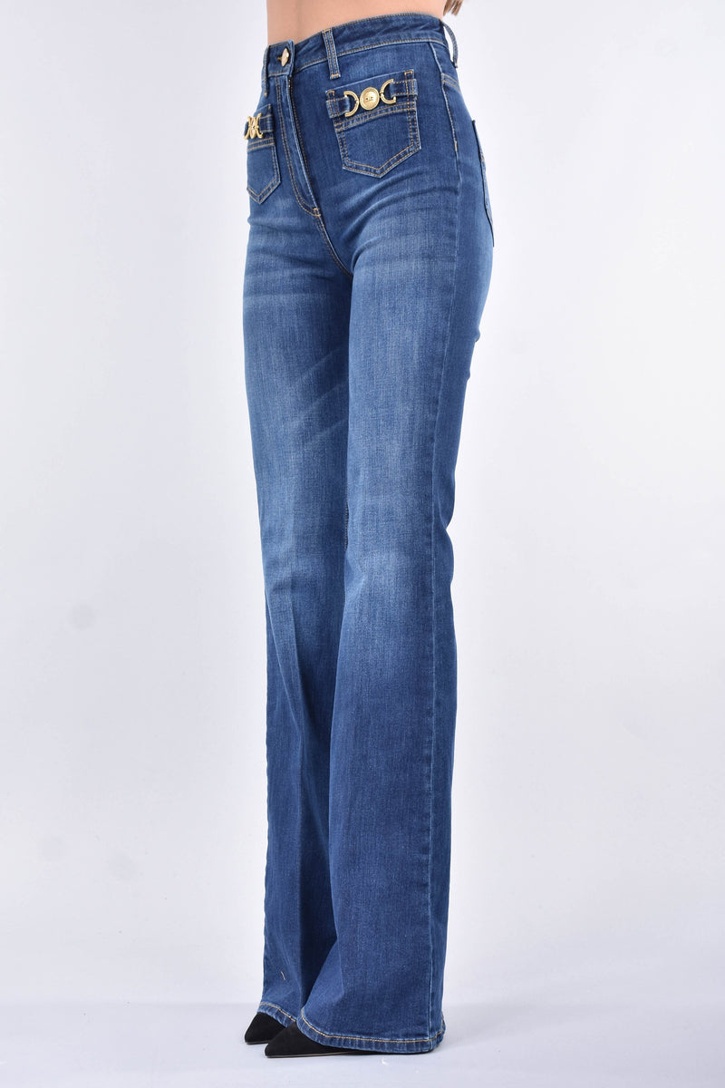 ELISABETTA FRANCHI jeans a zampa