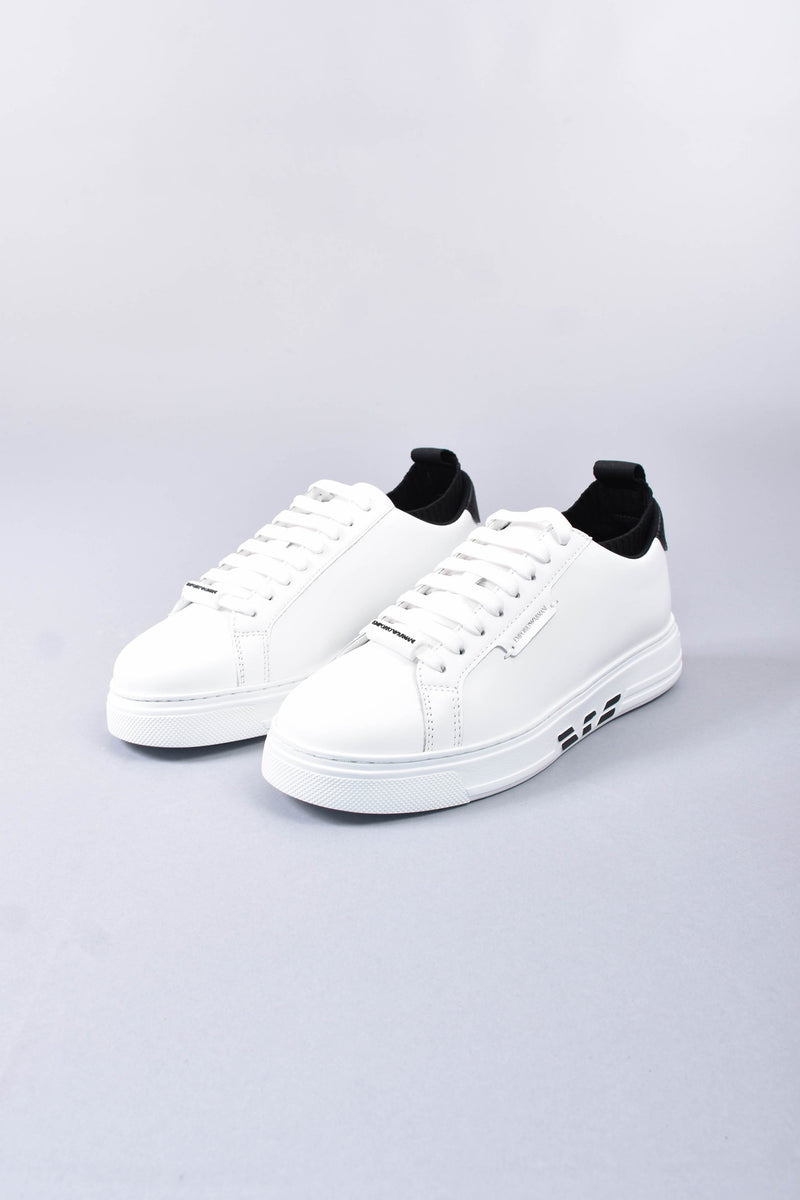 EMPORIO ARMANI Sneakers con logo in pelle