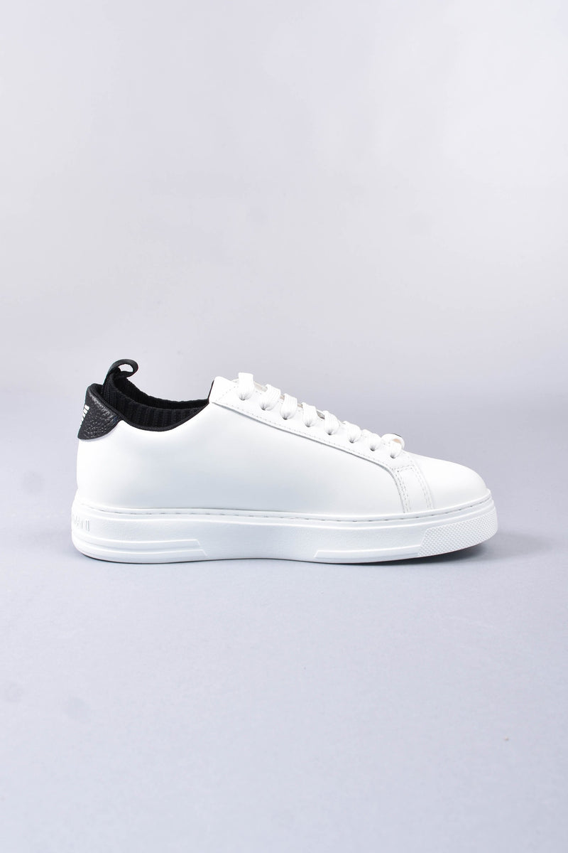 EMPORIO ARMANI Sneakers con logo in pelle