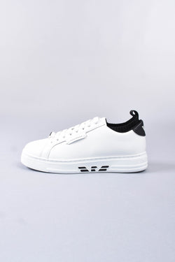 EMPORIO ARMANI Sneakers con logo in pelle