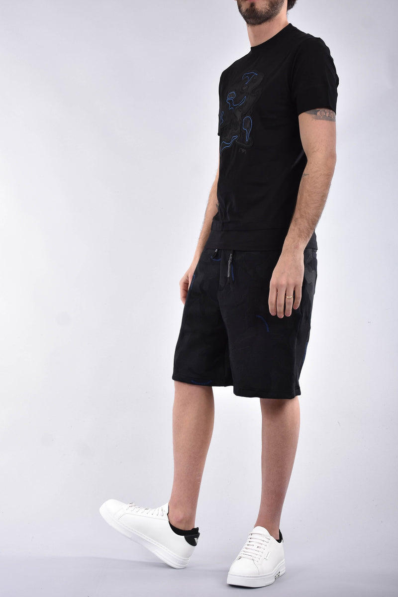 EMPORIO ARMANI T-shirt con ricamo in cotone