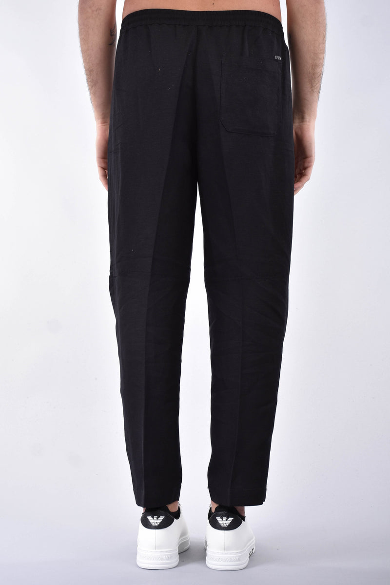 EMPORIO ARMANI Pantaloni jogging misto lino