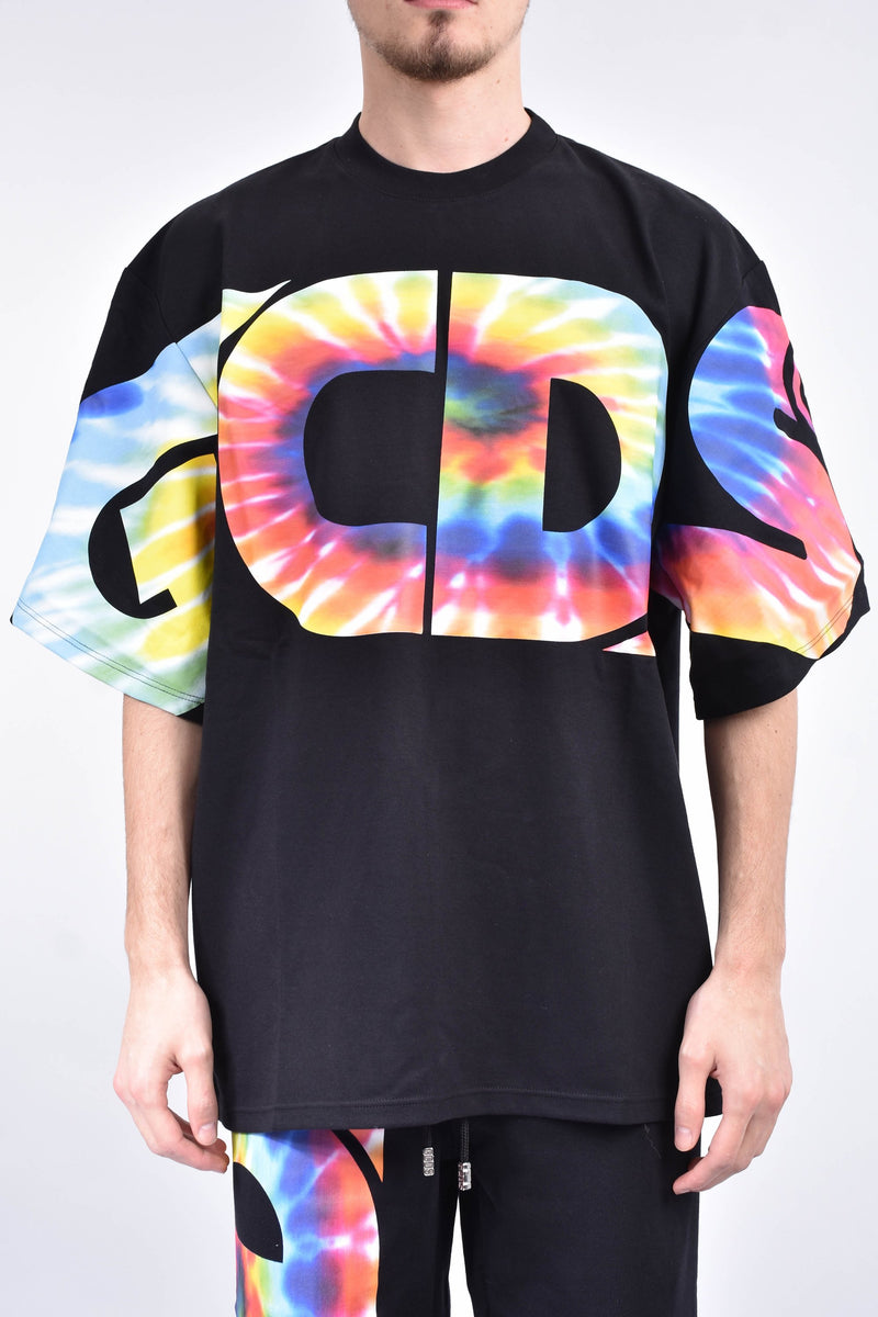 GCDS T-shirt girocollo macro tie dye logo