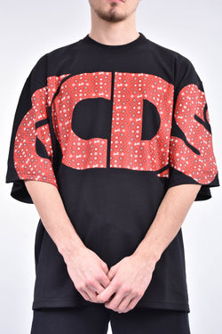 GCDS T-shirt girocollo macro logo bandana