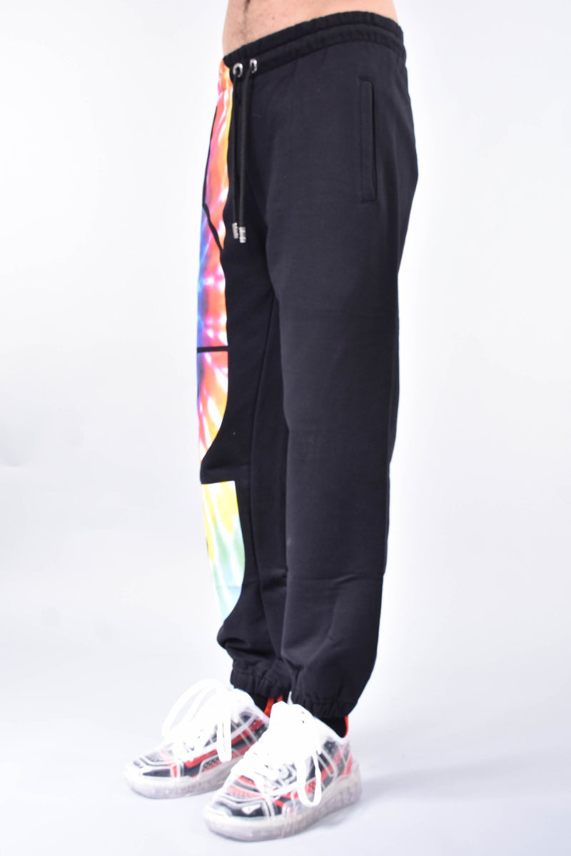 GCDS Pantaloni in felpa macro logo tie dye