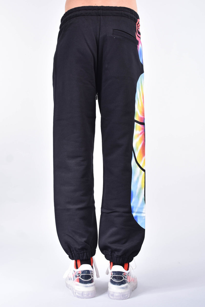 GCDS Pantaloni in felpa macro logo tie dye