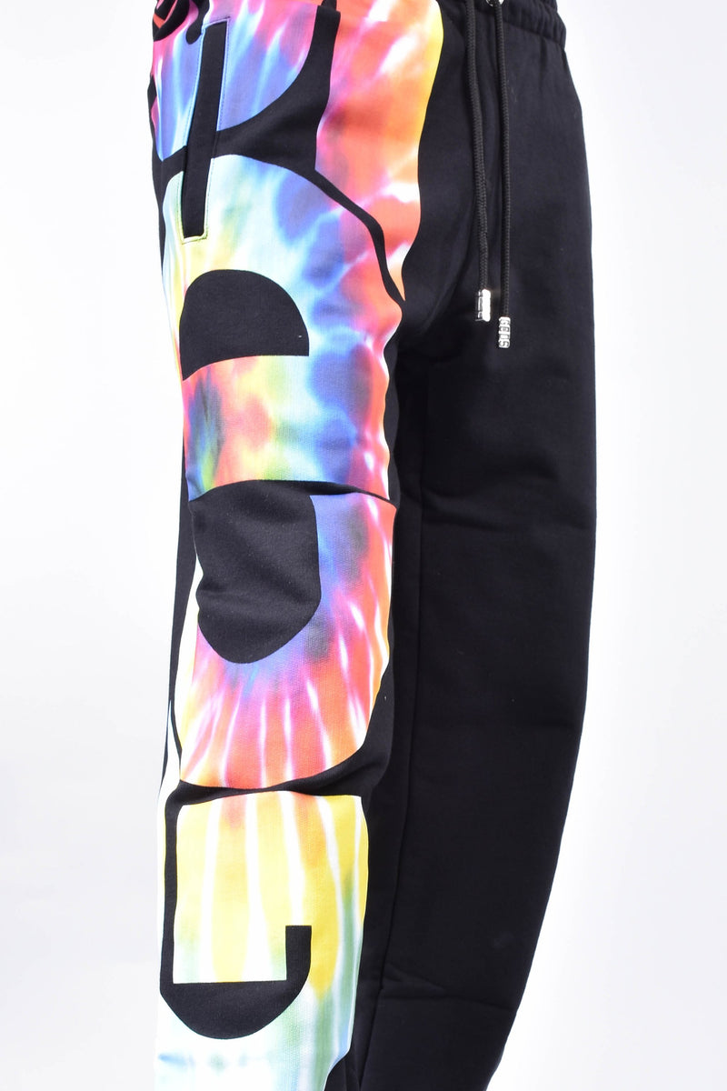 GCDS Pantaloni in felpa macro logo tie dye