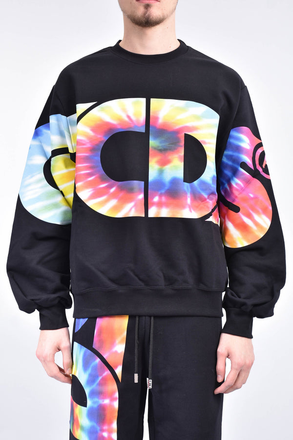 GCDS Felpa girocollo macro tie dye logo