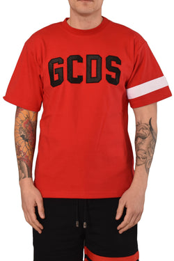 GCDS T-SHIRT GIROCOLLO CON LOGO