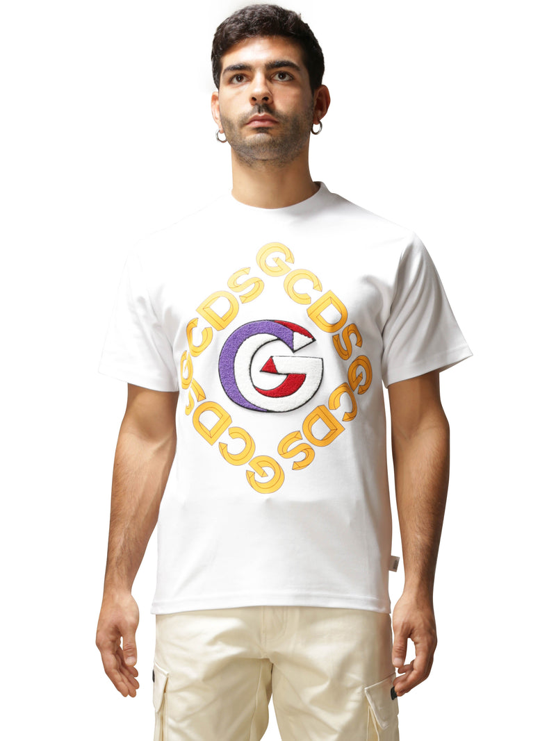 GCDS T-SHIRT GIROCOLLO LOGO 3D