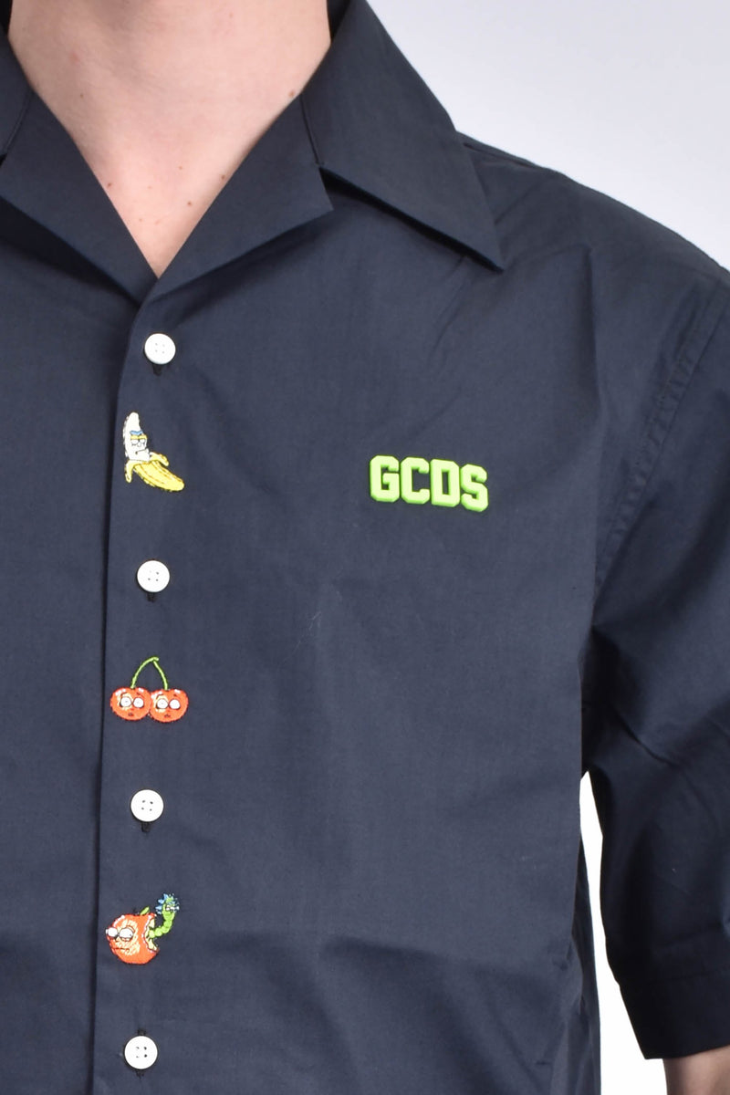 GCDS Camicia bowling con stampa 'rick and morty'