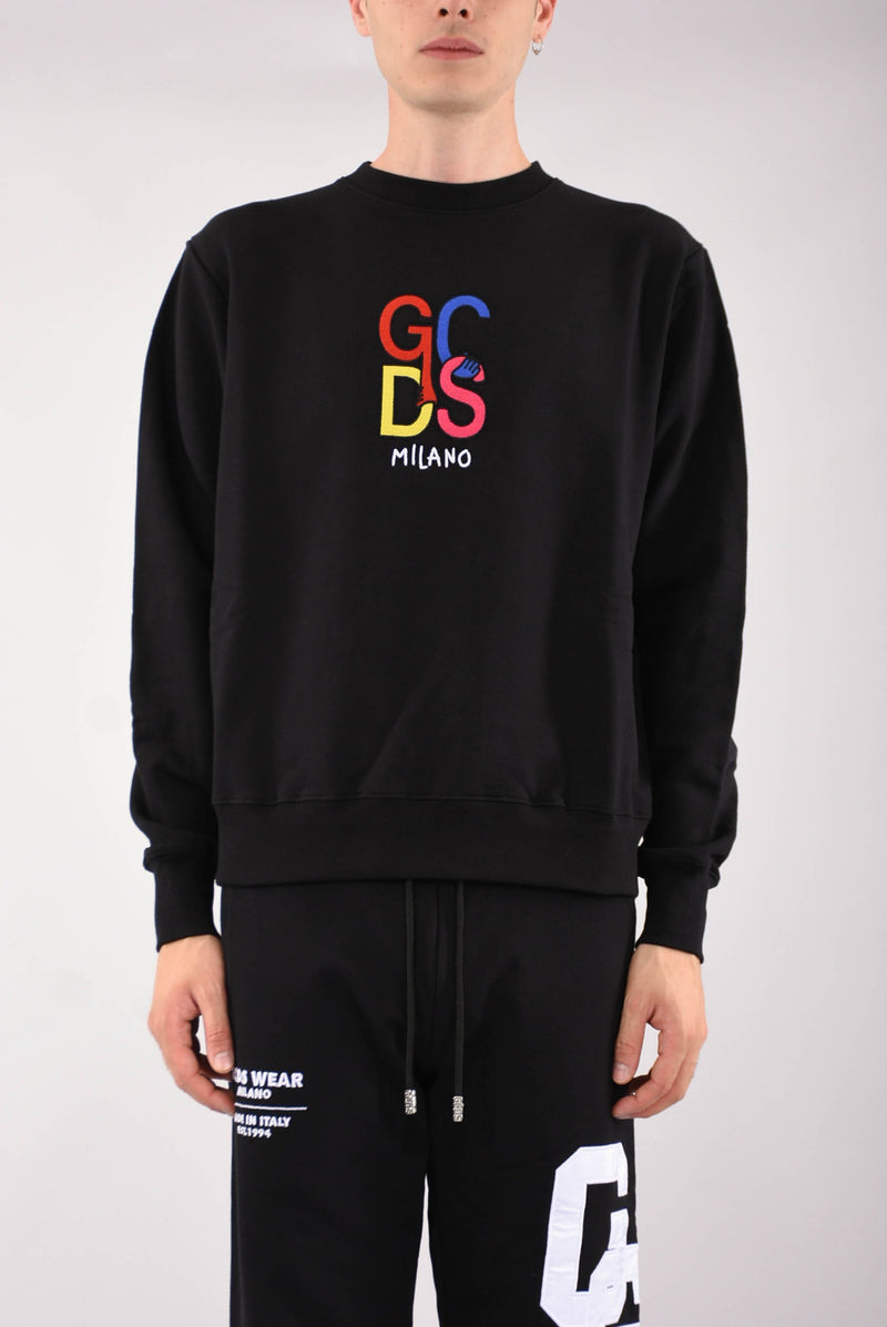 GCDS Felpa con logo in cotone